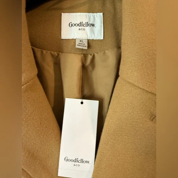 Goodfellow Men's Tan Peacoat - Picture 2 of 4